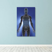 Lichte kaart van acupunctiepunten canvas afdruk (Insitu (Houten vloer))