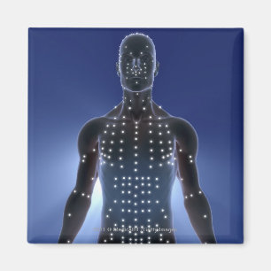 Lichte kaart van acupunctiepunten magneet