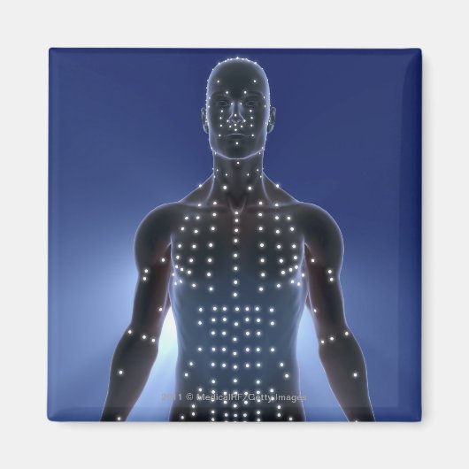 Lichte kaart van acupunctiepunten magneet (Voorkant)