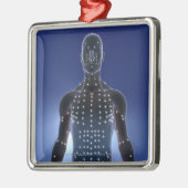 Lichte kaart van acupunctiepunten metalen ornament (Links)