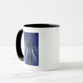 Lichte kaart van acupunctiepunten mok (Voorkant links)