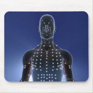 Lichte kaart van acupunctiepunten muismat