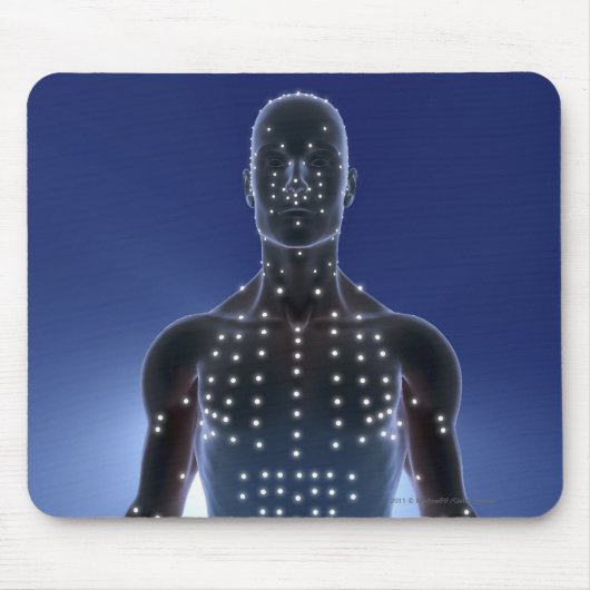 Lichte kaart van acupunctiepunten muismat (Voorkant)