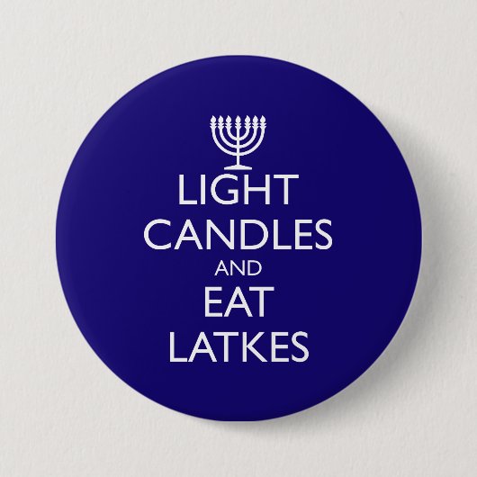 LICHTE KANSEN EN EAT LATKES RONDE BUTTON 7,6 CM (Voorkant)