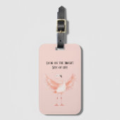 Lichte Kant van het Leven Roze Flamingo Bagagelabel (Voorkant (verticaal))