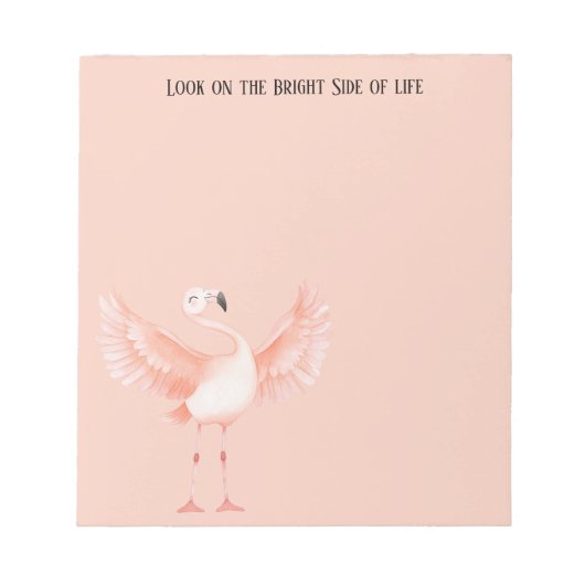 Lichte Kant van het Leven Roze Flamingo Notitieblok (Voorkant)
