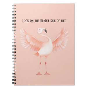 Lichte Kant van het Leven Roze Flamingo Notitieboek