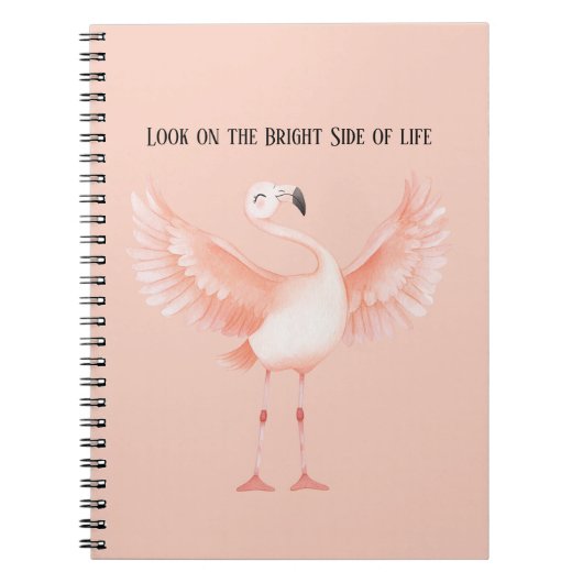 Lichte Kant van het Leven Roze Flamingo Notitieboek (Voorkant)