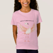 Lichte Kant van het Leven Roze Flamingo T-shirt (Voorkant)