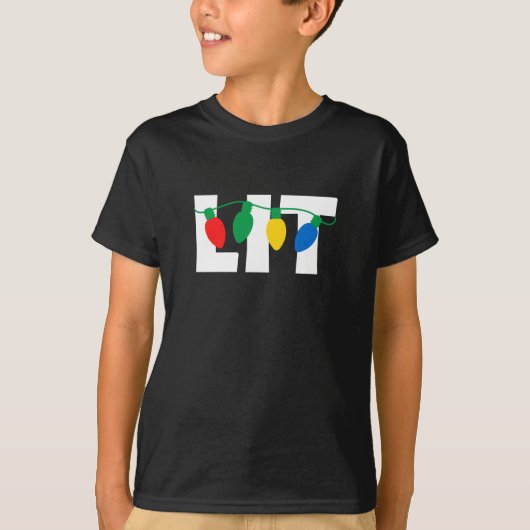 Lichte kerst T-shirt (Voorkant)