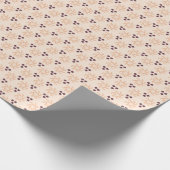 lichte kerstbes en siergewassen cadeaupapier (Hoek)