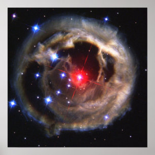 Lichte keuze uit de Red Superreuze Star V838-monoc Poster