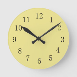 Lichte Khaki Yellow Kitchen Wall klok