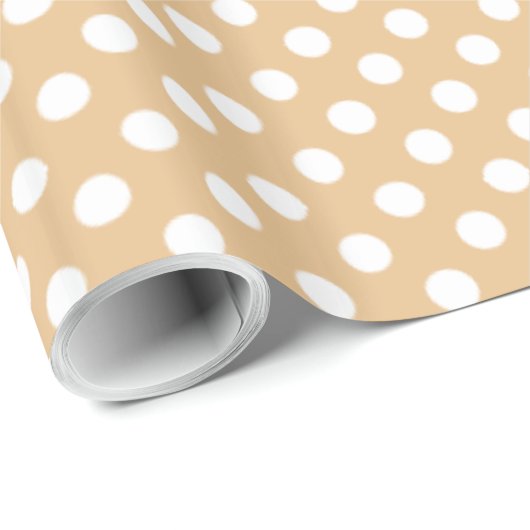 Lichte kleur Achtergrond Middelgrote poolpunten Cadeaupapier (Rol Hoek)