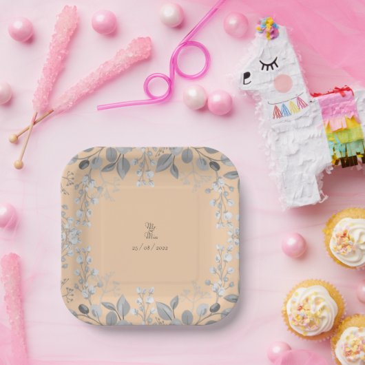 Lichte kleur papieren bordje (Feest)