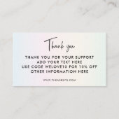 Lichte kleuren Aangepaste kalligrafische media inv Visitekaartje (Achterkant)