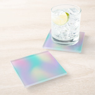 Lichte kleuren holografische achtergrond onderzett glazen onderzetter