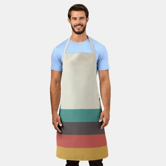  lichte kleurenstrepen schort (Gedragen)