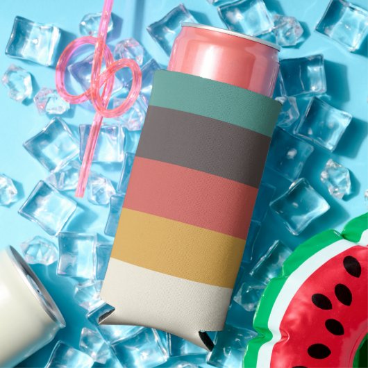lichte kleurenstrepen seltzer blikjeskoeler (Insitu Zomer)