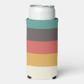 lichte kleurenstrepen seltzer blikjeskoeler (Seltzer Voorkant)