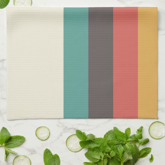 lichte kleurenstrepen theedoek (Gevouwen)