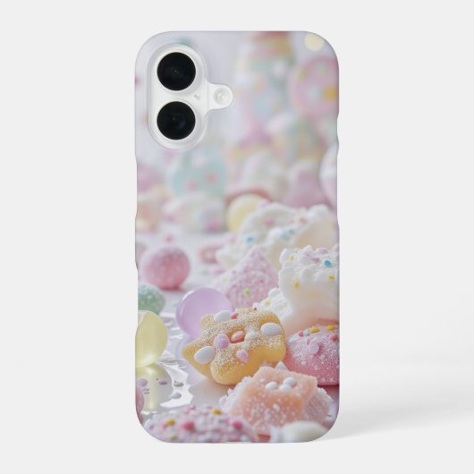 Lichte kleurrijke vormen iPhone 16 hoesje (Achterkant)