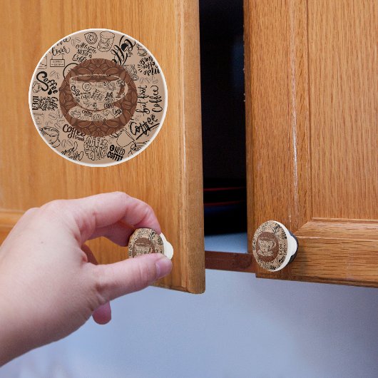 lichte koffie keramische knop