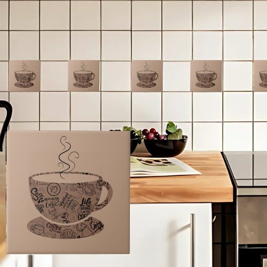 lichte koffie tegeltje