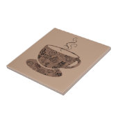 lichte koffie tegeltje (Zijkant)