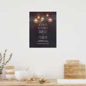 Lichte koorden Bindjes Welkomstteken Bieden Poster (Keuken)