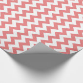 Lichte Koraal Chevron Cadeaupapier (Hoek)