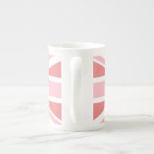 Lichte koraal- en roze uniale aansluiting porselein kop (Achterkant)