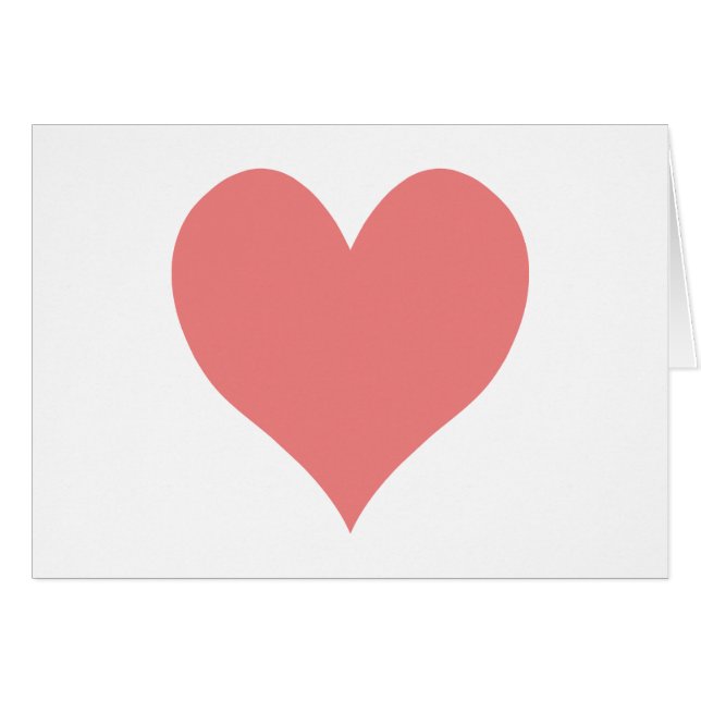 Lichte koraal hartvorm (Voorkant Horizontaal)