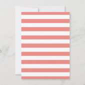 Lichte koraal horizontale strepen kaart (Achterkant)