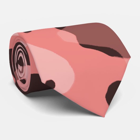 Lichte koraalcamo; camouflage stropdas (Opgerold)