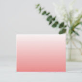Lichte koraalgradiënt briefkaart (Staand voorkant)