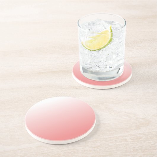 Lichte koraalgradiënt zandsteen onderzetter (Zijkant)