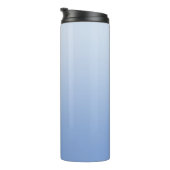 Lichte Korenbloem Blauw Gradiënt Elegante Handteke Thermosbeker (Geroteerd rechts)