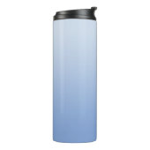 Lichte korenbloem blauwe verloop elegante handteke thermosbeker (Gedraaid links)