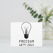 Lichte lamp (BLACK LOGO) Briefkaart (Staand voorkant)