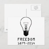 Lichte lamp (BLACK LOGO) Briefkaart (Voorkant / Achterkant)
