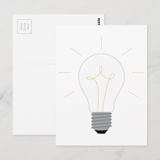 Lichte lamp briefkaart (Voorkant / Achterkant)