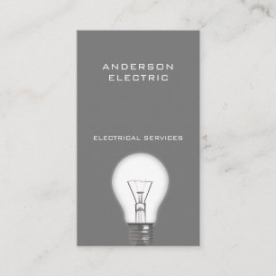 Lichte lamp Elektrische diensten Visitekaartje