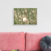 Lichte lamp en groene pellerverf canvas afdruk (Insitu (Woonkamer))