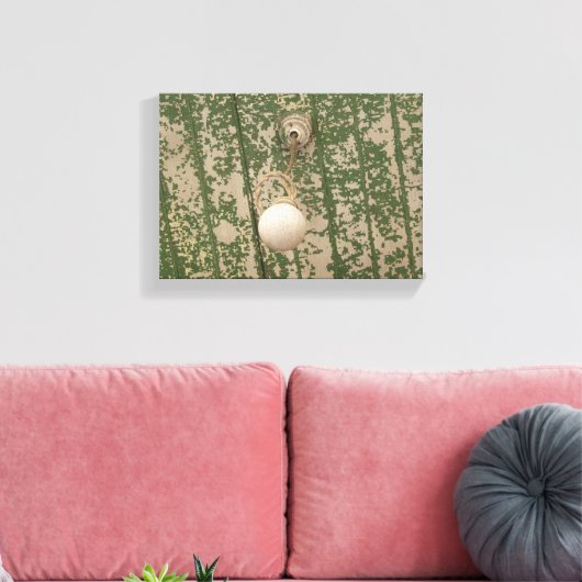 Lichte lamp en groene pellerverf canvas afdruk (Insitu (Woonkamer))