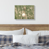 Lichte lamp en groene pellerverf canvas afdruk (Insitu (Slaapkamer))