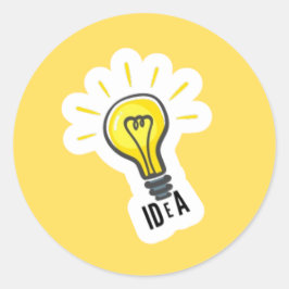 Lichte lamp Idee Ronde Sticker