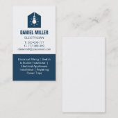 Lichte lamp in House Logo Electrice Dark Blue Visitekaartje (Voorkant / Achterkant)