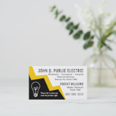 Lichte lamp met bliksem Elektrisch Elektrisch Elek Visitekaartje (Staand voorkant)