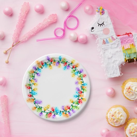 Lichte lamp papieren bordje (Feest)